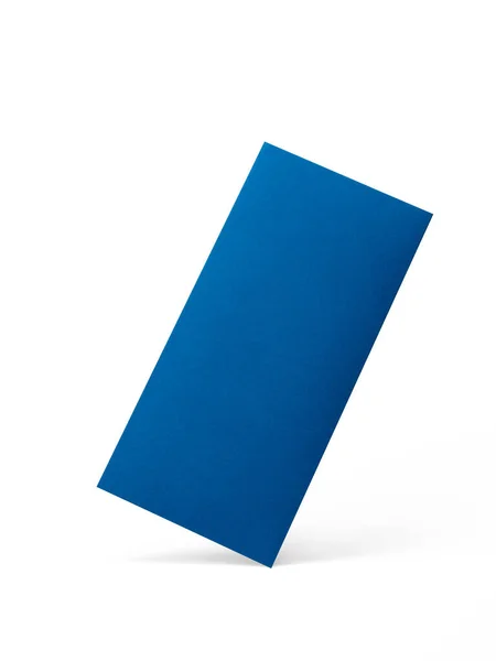 Envelope Azul Fundo Branco Lado Frente — Fotografia de Stock