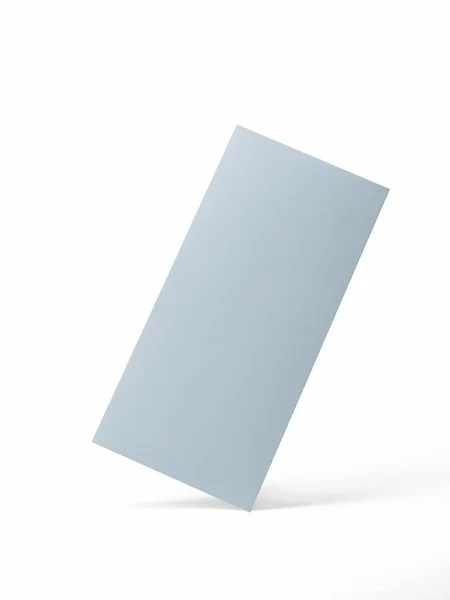 Envelope Azul Fundo Branco Lado Frente — Fotografia de Stock