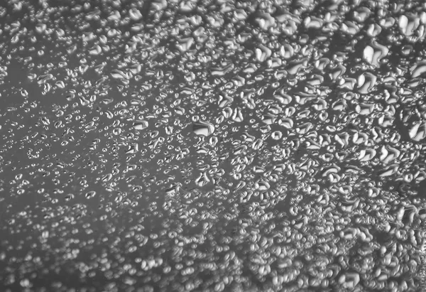 Fondo Gris Abstracto Gotas Lluvia Sobre Vidrio Esmerilado —  Fotos de Stock