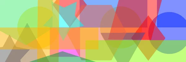 Цветовая Горизонтальная Абстракция Графическими Формами — стоковое фото