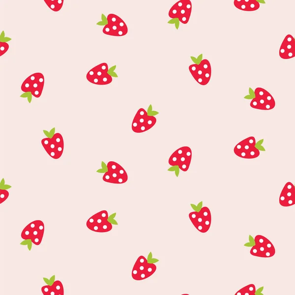 Απρόσκοπτη μοτίβο με φράουλα. φόντο διάνυσμα μούρο — Διανυσματικό Αρχείο