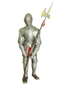 Beyaz arka plan üzerinde stok fotoğraf eski ortaçağ zırh.