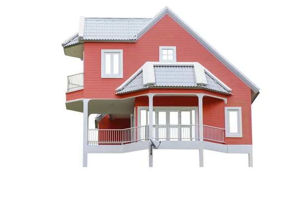 Stock fotomodell av huset på vit bakgrund — Stockfoto