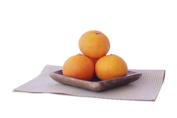 Stock Photo Navel Oranges group freshly picked in a basket. — Stock Photo, Image