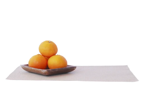 Stock Photo Navel Oranges group freshly picked in a basket. — Stock Photo, Image