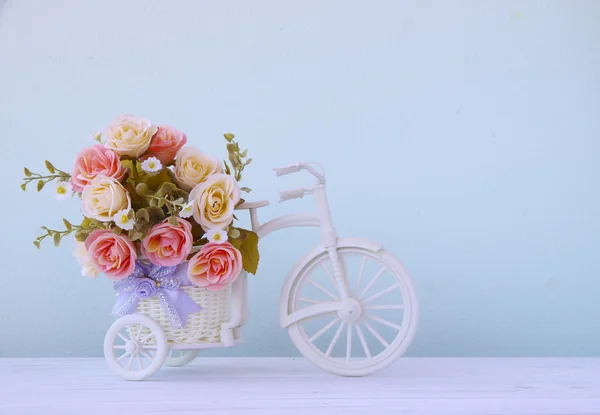 Stock Photo Plastic Floral Bouquet of Flowers on isolated background — Stock Photo, Image