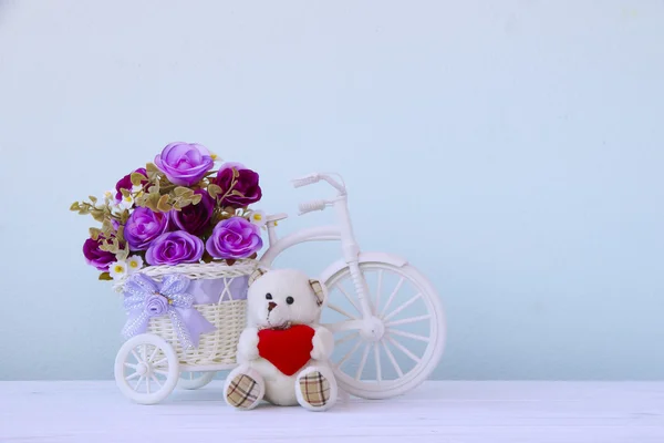 Stock Photo Plastic Floral Bouquet of Flowers on isolated background — Stock Photo, Image