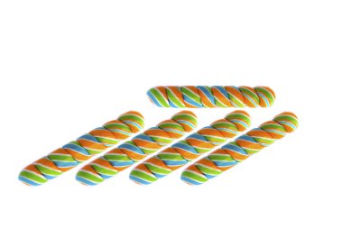 Beyaz arka plan üzerinde renkli şeker