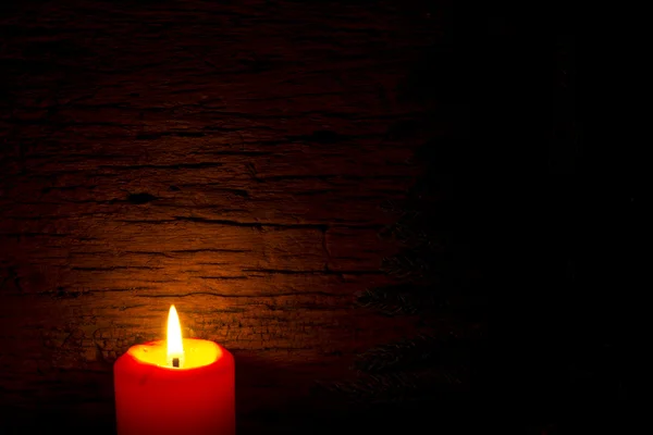 Burning tealights in the dark — Stock Photo, Image