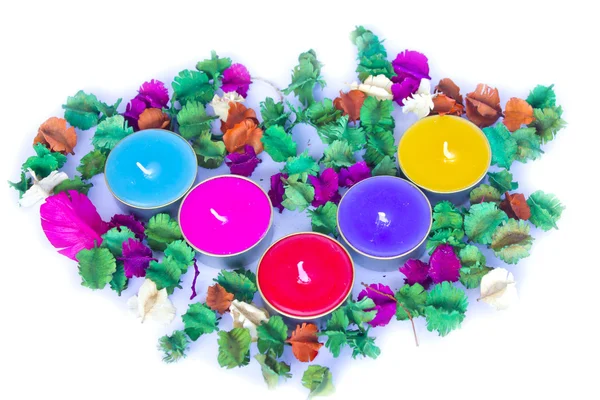Scented candles, very clorfull — Stock Photo, Image