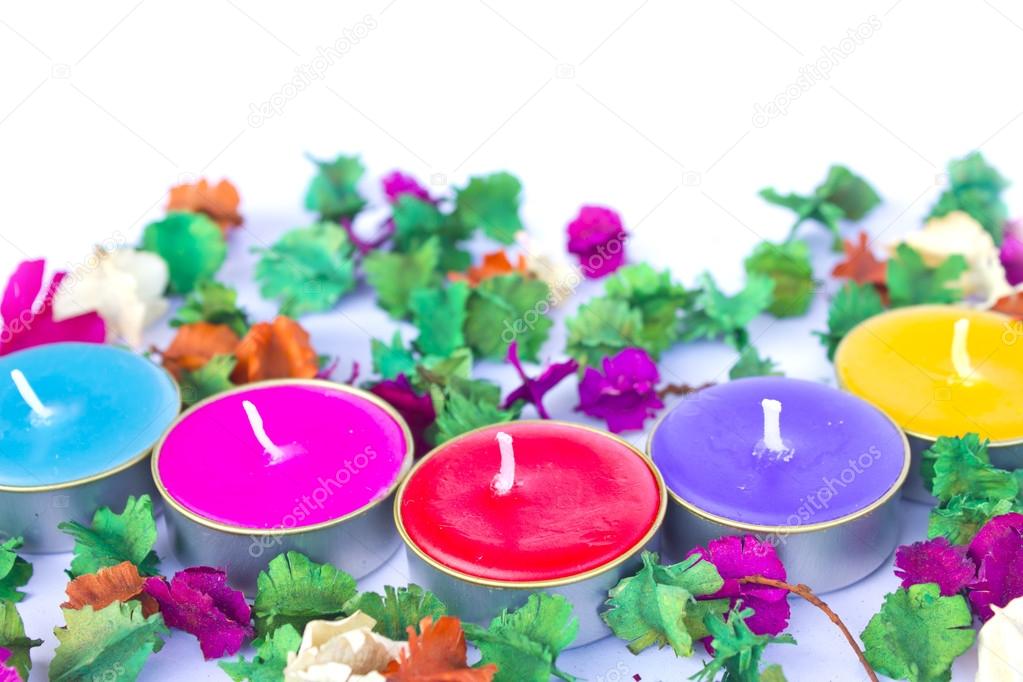 Scented candles, very clorfull