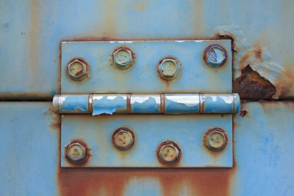 Blue Door Hinge - Stock Image — Stock Photo, Image