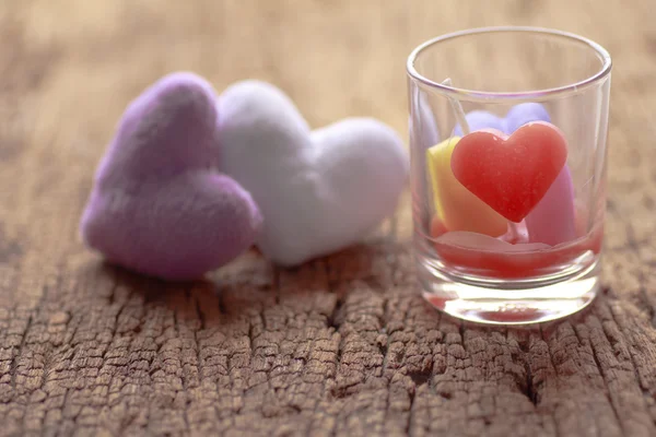 Heart shaped candles - Stock Image — Stock Photo, Image