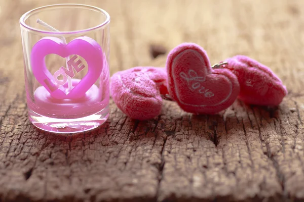 Heart shaped candles - Stock Image — Stock Photo, Image