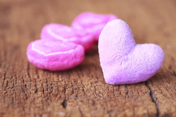 Heart on wood - Stock Image — Stock Photo, Image