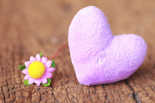 Heart on wood - Stock Image Stock Image