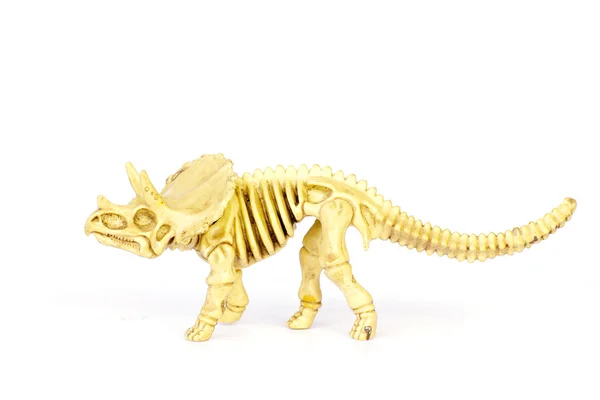 Dinozor iskelet modeli beyaz - stok görüntü izole — Stok fotoğraf