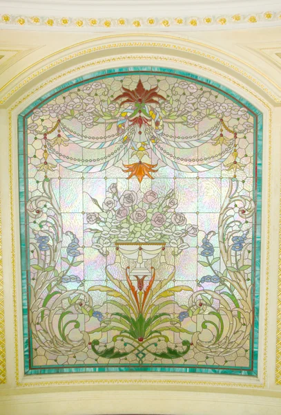Gebrandschilderd glas detail - Stock beeld — Stockfoto