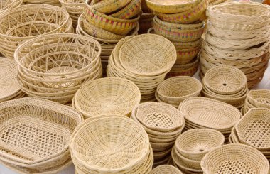 Hasır sepetleri - stok görüntü