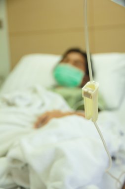 Hastane hasta damla - stok görüntü ile