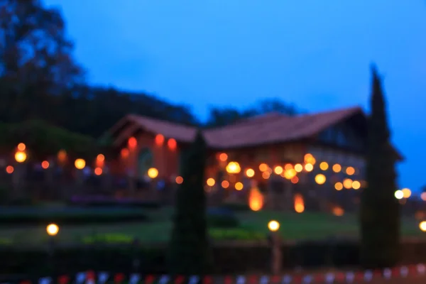 Vista nocturna de las luces del resort - Stock Image — Foto de Stock