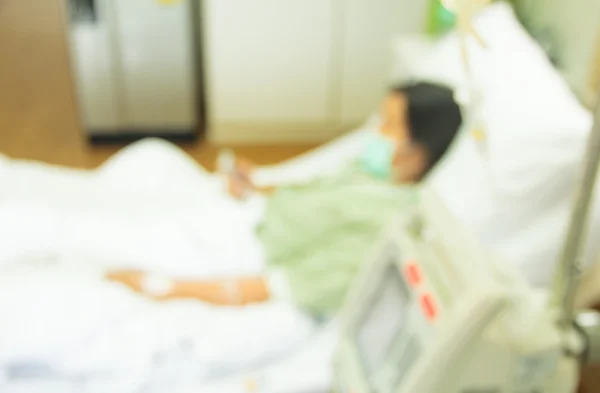 Paciente hospitalar com gotejamento - Imagem stock — Fotografia de Stock