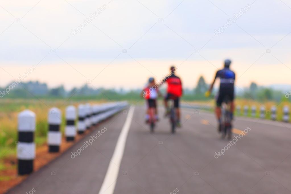 Stock Photo - Cyclists competing  with motion blur