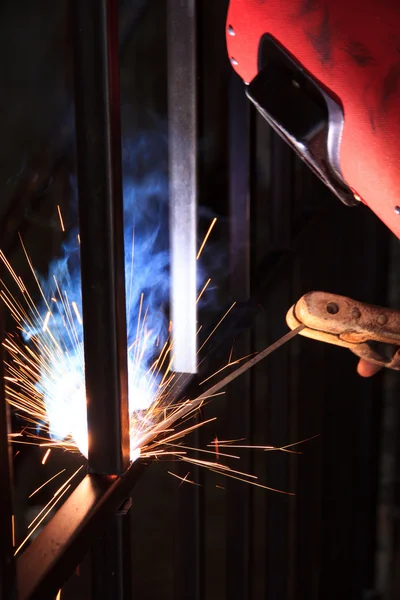 Worker welding - Stock image — Stock Photo, Image