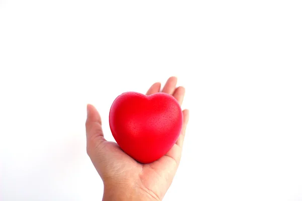Stock Photo - Red heart in woman hand — Stock Photo, Image