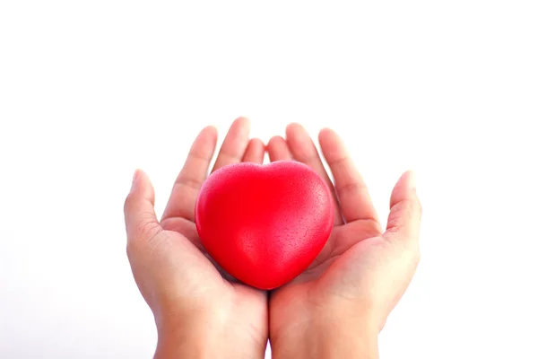 Stock Photo - Red heart in woman hand — Stock Photo, Image