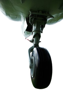 Hazır Fotoğraf - izole yaklaşım açılış üzerinde işaretlenmemiş askeri jet