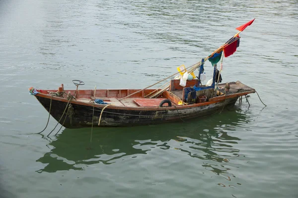 Stock Photo - fishing boat on sea background — Stock Photo, Image