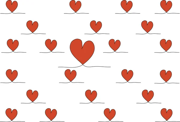 주식 사진 손 그려진된 세련 된 사랑 하트 패턴 — 스톡 사진