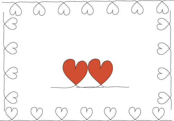 Stock-foto Dibujado a mano elegante amor corazones patrón —  Fotos de Stock