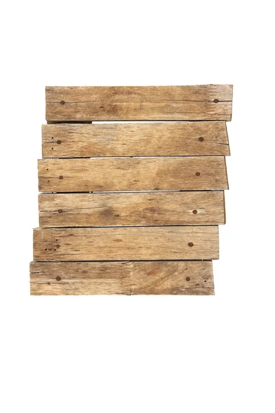 Old planks isolated on white background — Stock Photo, Image