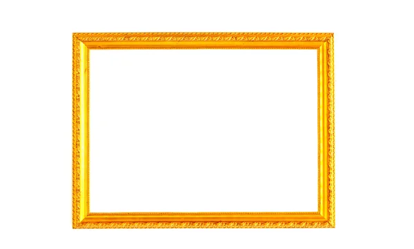 Foto de stock: El marco de oro antiguo en el fondo blanco —  Fotos de Stock