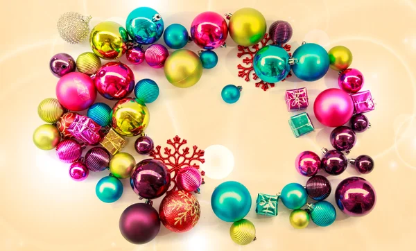 Christmas background with balls and decorations — Stock Photo, Image