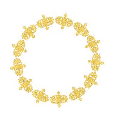 Sanat kare altın yaprakları yapılır