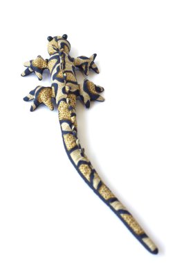 Stok fotoğraf Tokay gecko - beyaz adam izole Gekko gecko