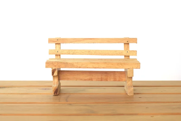 Stock Photo banc en bois isolé sur fond blanc — Photo