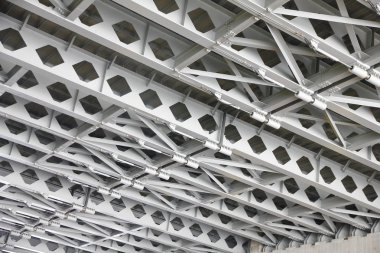 Stok fotoğraf altında yan of A beton köprü, desteklenen ile hidrolik destek