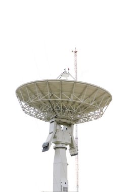 Stok fotoğraf uydu çanak anten radar büyük boy beyaz arka plan üzerinde izole