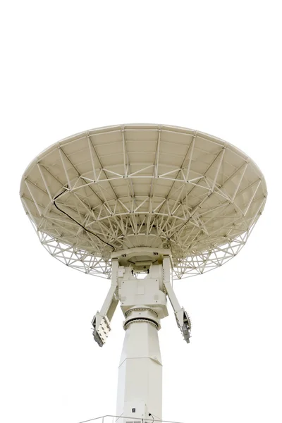 Stock Photo satellite dish antenna radar big size isolated on white background — Stock Photo, Image