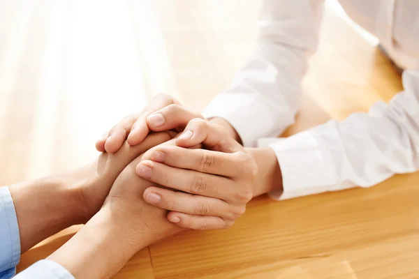 Hands of woman reassuring — Stock Photo, Image