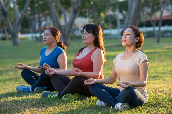 Kvinnor mediterar tillsammans — Stockfoto