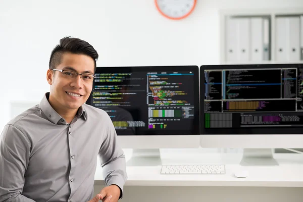 Sonriente ingeniero de software — Foto de Stock