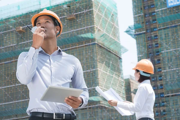 Gestión de obras en obra — Foto de Stock