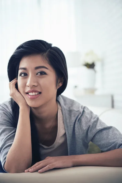 Young woman resting at home — Stock Photo, Image