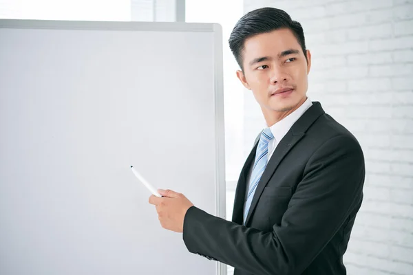 Business trainer conducting lesson — Stock Photo, Image