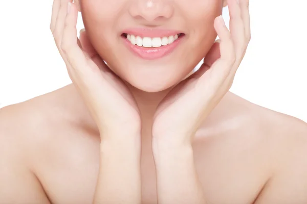 Sonriente joven encantadora mujer — Foto de Stock